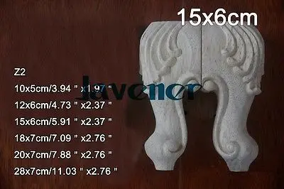 Z2-15x6 см деревянный резной Onlay аппликация декор для плотника дерева работы плотника ноги Fitment