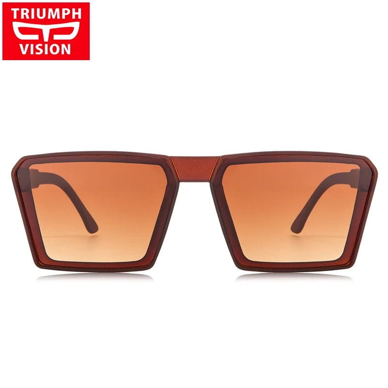 TRIUMPH VISION солнцезащитные очки для мужчин, крутые Квадратные Солнцезащитные очки для мужчин, градиентные коричневые линзы, защита от уф400 лучей, Gafas de sol