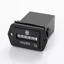 DC 6V-50V Quartz SYS Industry Hour Meter Gauge Omniseal Mechanical Cumulative Hex shape