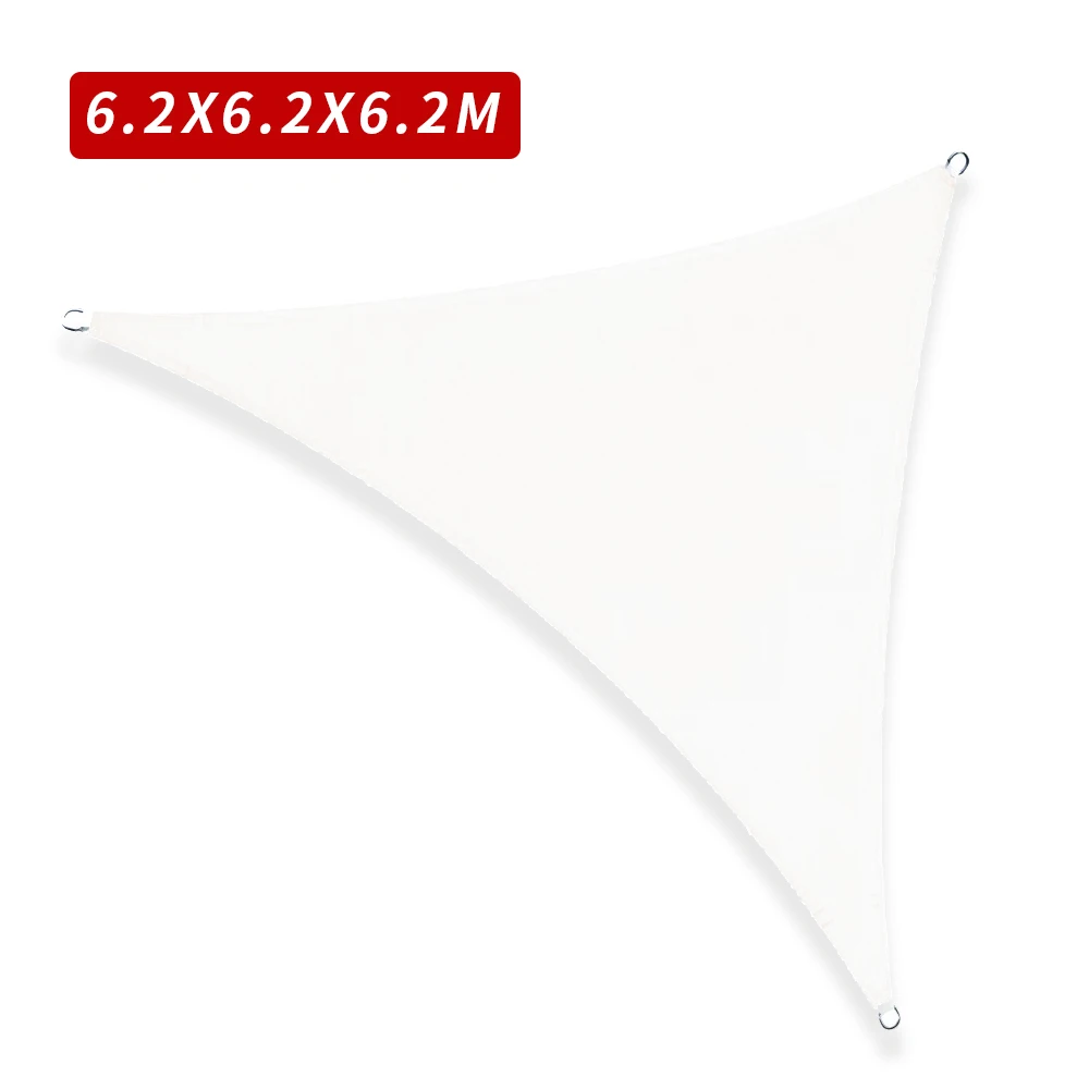 3x3m 4x4m 6x6m Outdoor Sun Shelter Waterproof Awning Shade Sail Sun Shade Sail Garden Patio Pool Camping Picnic Tent - Цвет: 6.2m white