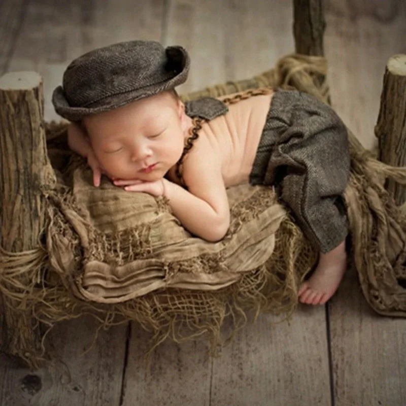 3 шт./компл. фон для фотографирования новорожденных с изображением детский наряд для фотосессии для маленьких мальчиков штаны с подтяжками, с принтом шляпы ковбойская шляпа для фотосессия наряды