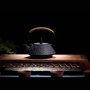 

fish scale type Iron pot Cast iron pot No coating Iron teapot