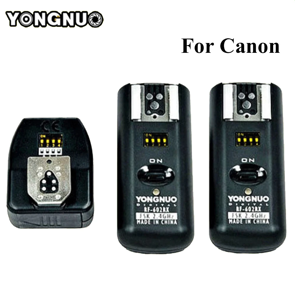Yongnuo RF602 RF 602 2.4GHz Wireless Remote Flash Trigger 1 X Transmitter + 2 X Receivers for