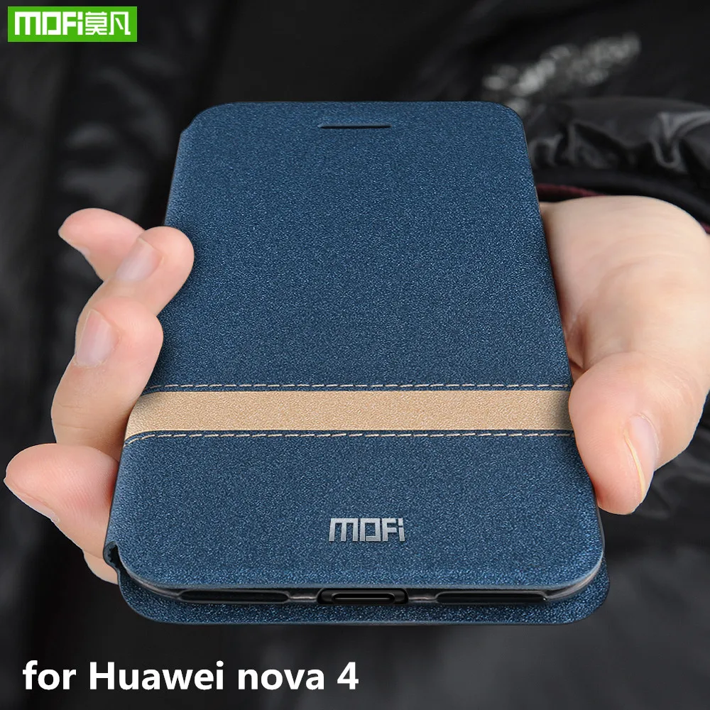 MOFi чехол для телефона Huawei Nova 4 откидной Чехол Nova4 TPU корпус из искусственной кожи