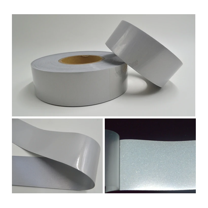 

3M High quality single side reflective elastic fabric with silver color