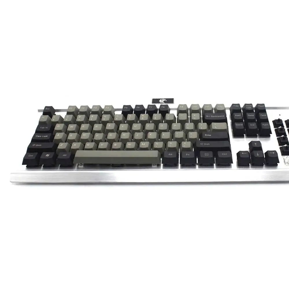 YMDK 104 87 61 черный серый смешанный PBT Вишневый профиль Keycap для 104 TKL 60% MX переключатели Механическая игровая клавиатура - Цвет: 87 Top Print