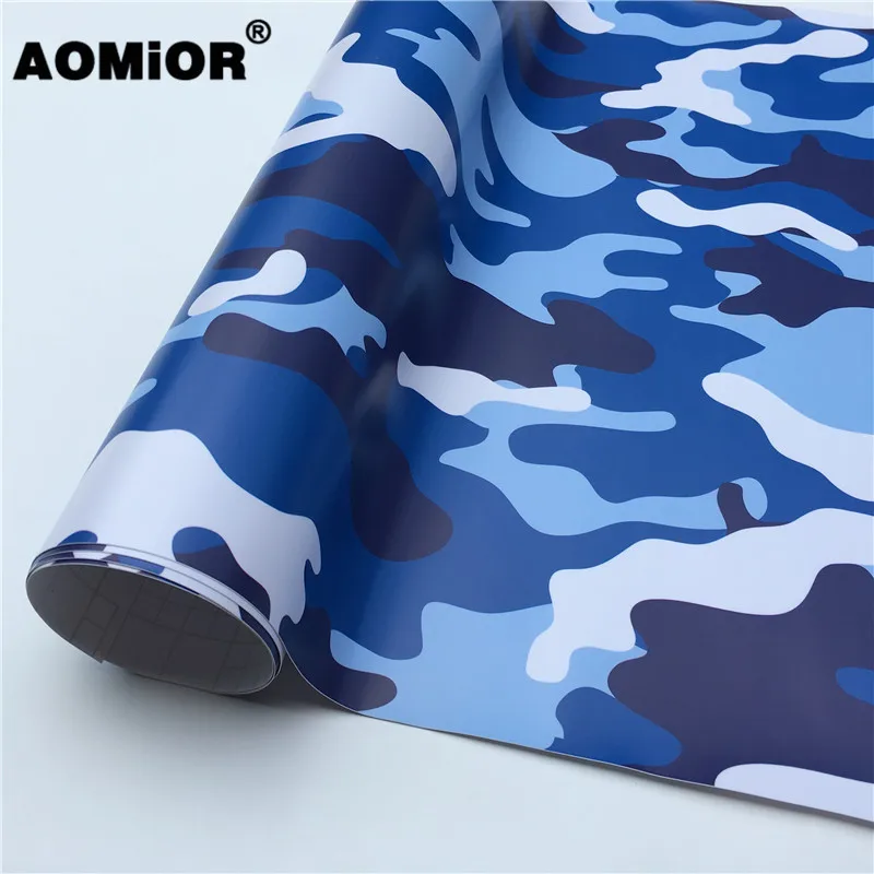 Blue Camo Vinyl Wrap Film (7)