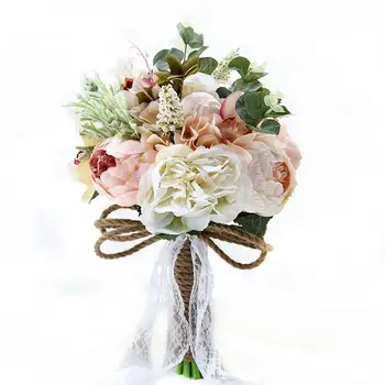 

Artificial Peony Rose Flower Bridal Bouquet for Wedding Party Home Decoration