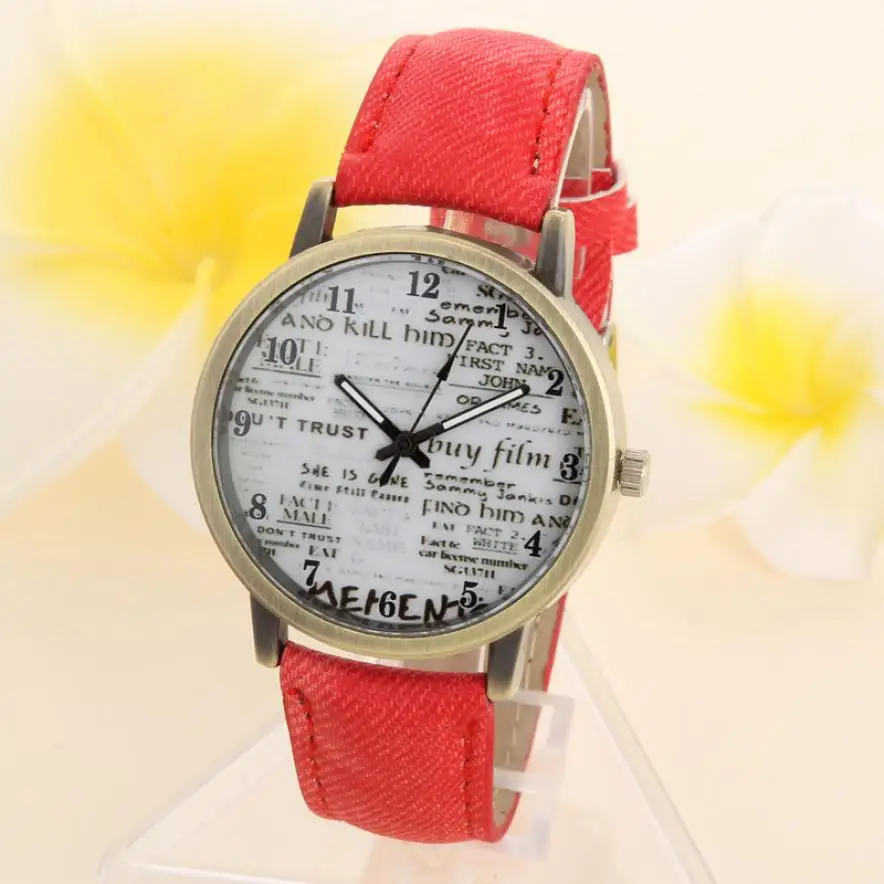 Reloj Mujer женские креативные повседневные кварцевые часы спортивные джинсовые