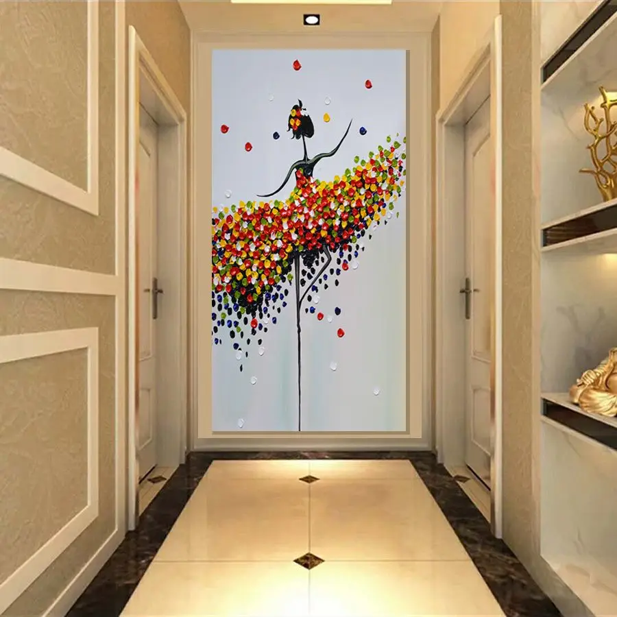 Abstract Flower Skirt Xuan Guan Painting HD Print Canvas Paintings Wall Artwork Prints Picture Home Decor for Living Room | Дом и сад