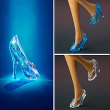 Новинка года; модная обувь с украшением в виде кристаллов для Барби; Высококачественная обувь синего цвета для куклы Золушки;
