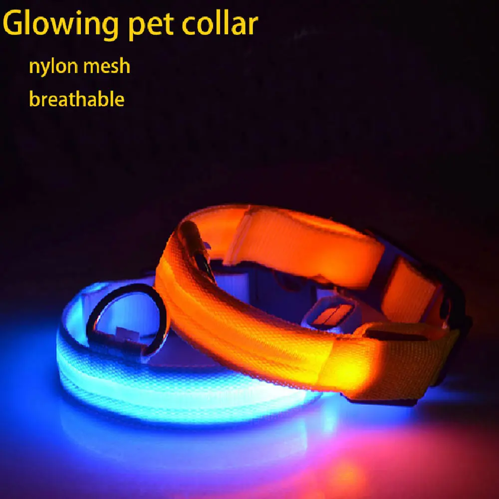 

7 Colors Pet Products for Large Dog Harness Glowing LED Collar Puppy Lead Pets Traction Dog Leads Accessories Chihuahua