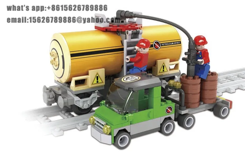 

Ausini building block set compatible with lego transportation train 005 3D Construction Brick Educational Hobbies Toys for Kids