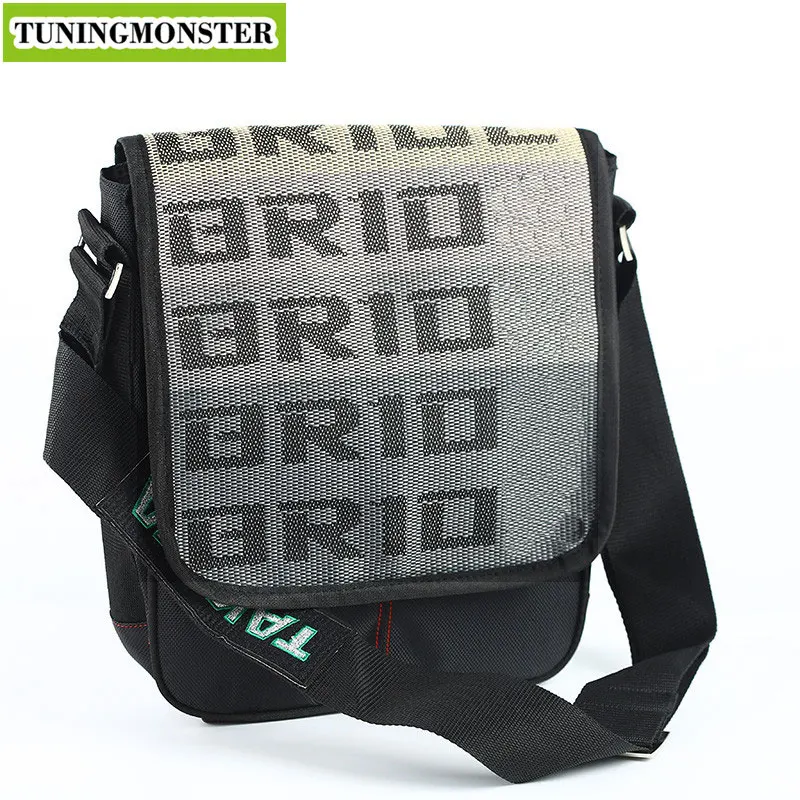 JDM сумка через плечо для гонок, школьная дорожная сумка, сумка на ремне безопасности, дрифт, ремни, файл, Ipad, сумка для ноутбука, автомобильный чехол для BRIDD TTAKATA - Название цвета: Черный
