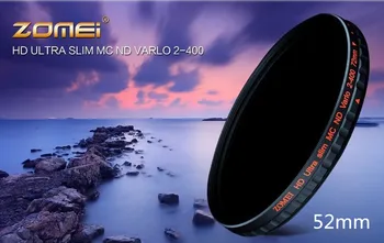

ZOMEI 52 mm Fader Variable ND Filter Adjustable ND2 to ND400 52mm High Definition Neutral Density for Camera DSLR