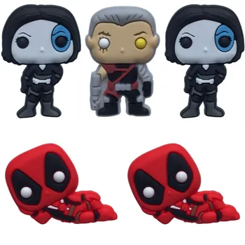 

5PCS Deadpool PVC Shoe Charms Unicorn Shoe Buckle Accessories for Croc Decoration for Bracelets with holes