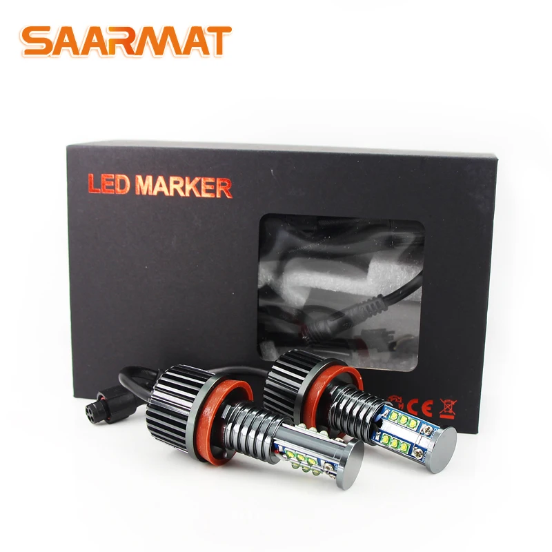 SAARMAT 2 шт. Led Canbus Led angel eyes света DRL светодиодные лампы H8 для BMW e60 e61 e63 e64 e70 X5 e71 X6 e82 e87 e89 Z4 e90 e91 e92