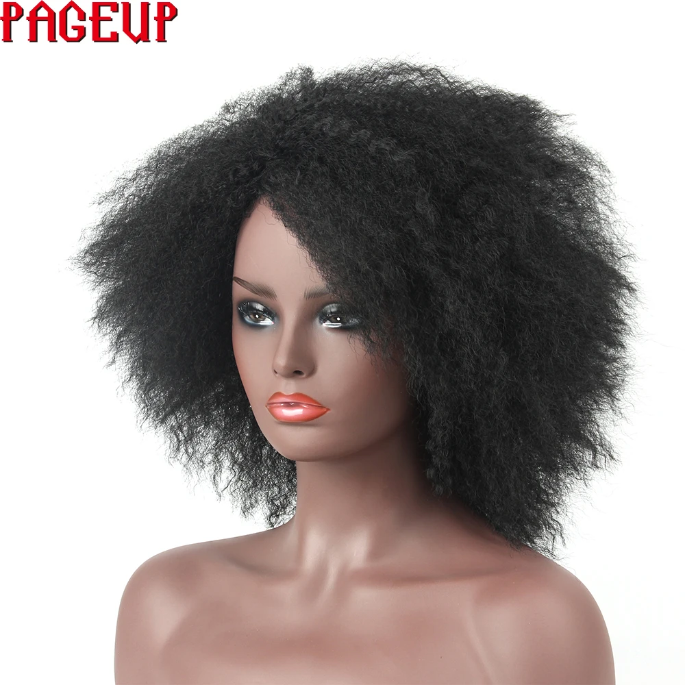 Pageup синтетический парик женский черный кудрявый парик афро волосы парик для черных женщин короткие волосы