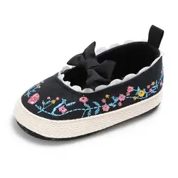 MSMAX новорожденного цветок первые ходоки мягкая подошва милые детские противоскользящие детская обувь для девочек