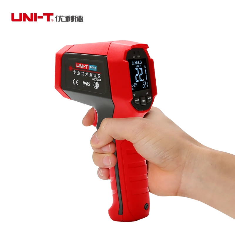 UNI-T UT309D Профессиональный Бесконтактный инфракрасный термометр-35~ 650C EBTN дисплей пылезащитный и водонепроницаемый C/F варианты термометр