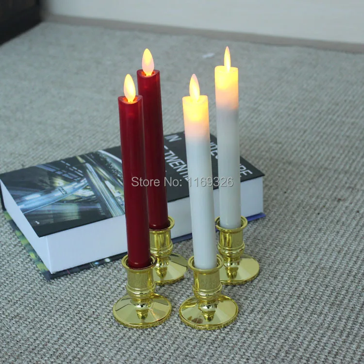 LED Church candles with Luminara moving wick flame battery operated