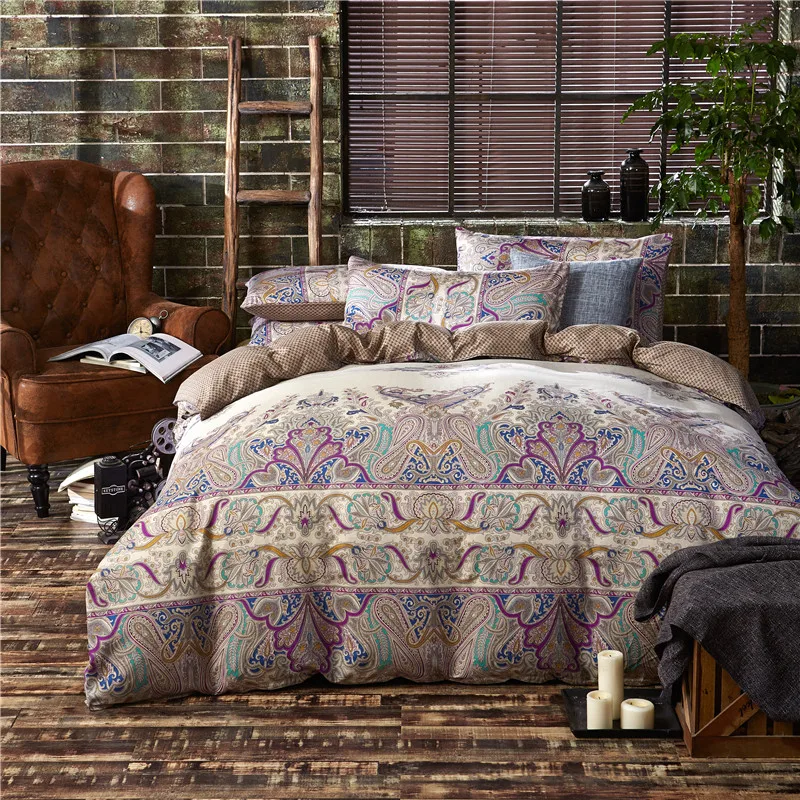 

2018 new european style 100% cotton bedding set duvet cover bed sheet set pillowcase home textile almofadas queen king sizes dec