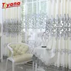 Drapes In Living Room Luxury Gray Curtains with Embroidery for Bedroom Livingroom Window Treatment Sheer Tulle Curtains WP147*WS ► Photo 1/6