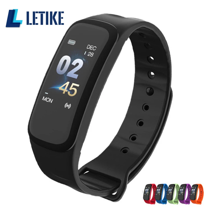 Letike C1Plus سوار ذكي شاشة ملونة ضغط الدم قياس الرياضة ساعة تعقب اللياقة البدنية الذكية الفرقة الرياضة لالروبوت IOS Letike C1Plus سوار ذكي شاشة ملونة ضغط الدم قياس الرياضة ساعة تعقب اللياقة البدنية الذكية الفرقة الرياضة لالروبوت IOS