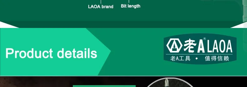 LAOA S2 Bit Corundum Sic T shape Hand Tools Phillips/Slotted Screwdriver With Rubber Handle And Cr-V Rod 