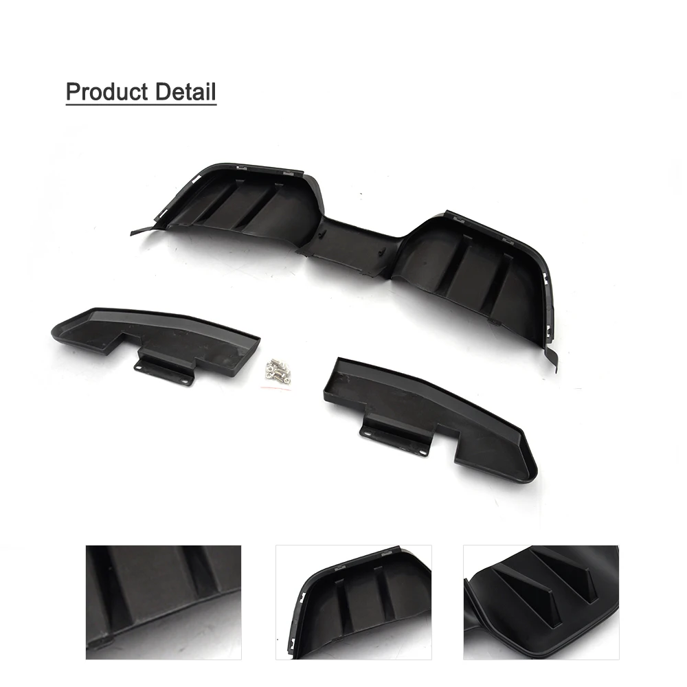 PP Автомобильный задний бампер диффузор губ Для Ford Mustang Coupe 2015 2017|rear bumper diffuser|bumper