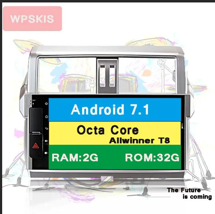 10," Автомобиль Android 8 радио для Toyota Prado 150 Восьмиядерный 1024*600 мультимедиа 2 din головное устройство Автомобильный dvd-плеер - Цвет: 9.0 4G-32G 8Core