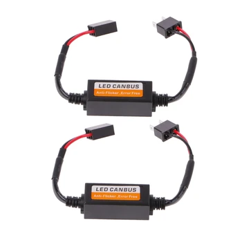 

2 Pcs H7 LED Car Light Canbus Error Free Resistor Headlight Warning Anti Flicker