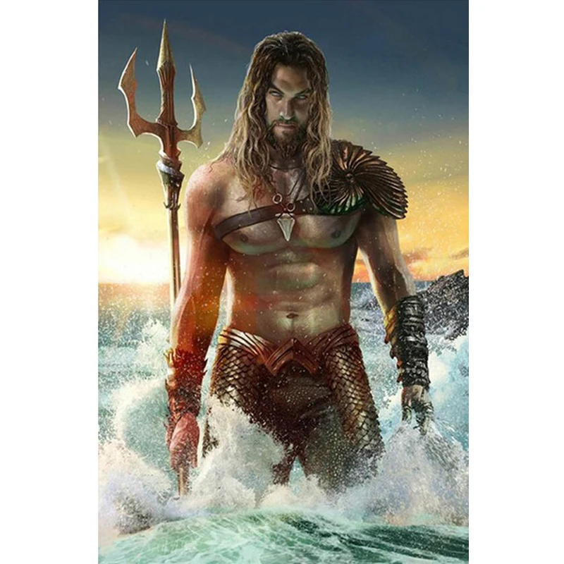 

Diy 3d Diamond Embroidery,cross Stitch ,superhero "king Of The Sea:aquaman",full Round Diamond Painting New Arrivals Decor Pj722