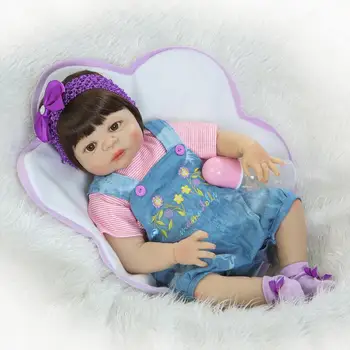 

Kawaii Reborn Babies 22inch Full Body Silicone Reborn Doll Toys 55cm Newborn Lifelike Doll Reborn Girl For Kids