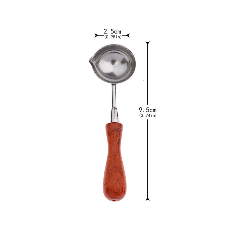 

Anti-Hot Sealing Wax Spoon Sealing Stamp Wax Melting Spoon Vintage Wood Handle Sealing Wax Spoon Stamps For Scrapbooking