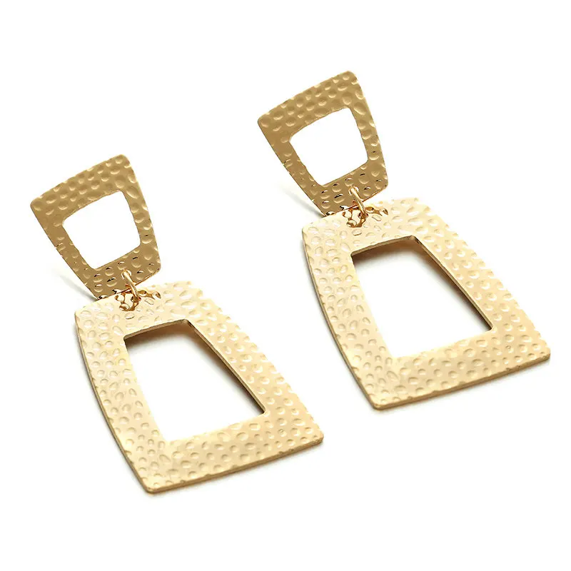 Fashion Statement Earrings Big Geometric Gold Earrings For Women Hanging Dangle Earrings modern Jewelry