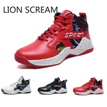 Лев крик мужские высокие баскетбольные кроссовки мужские амортизирующие легкие кроссовки дышащая Спортивная обувь уличные спортивные кроссовки 39-44