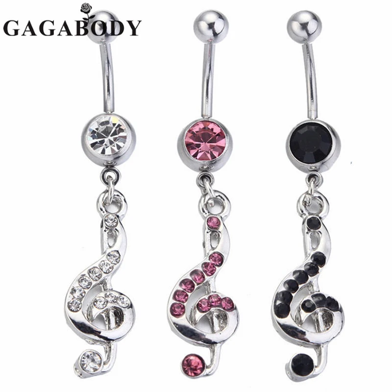 Fashion 2017 Music Belly Rings Dangle 1PC Piercing Ombligo Body Piercing Jewelrybody piercing