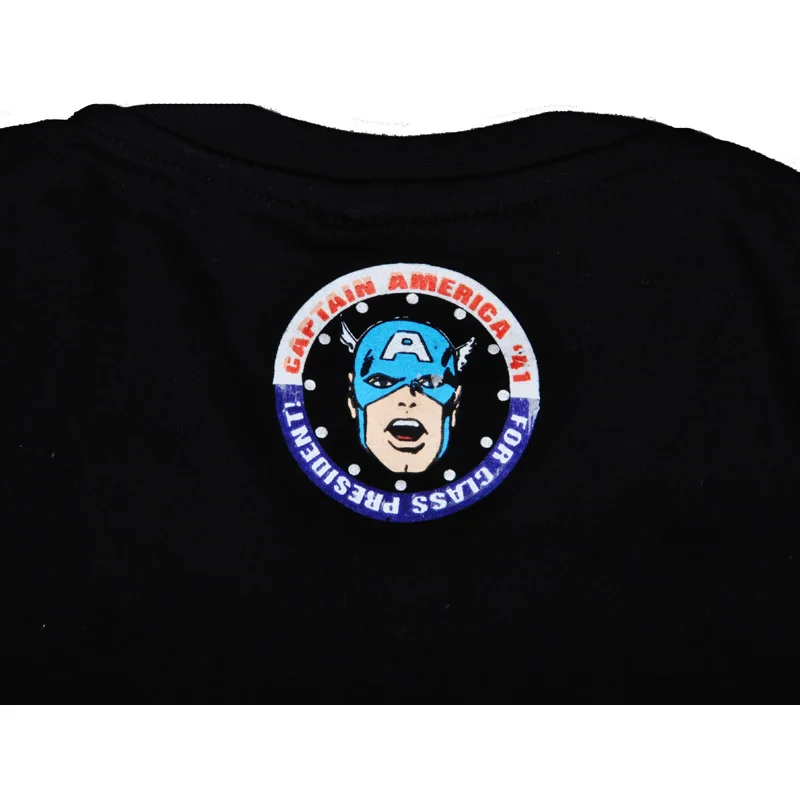 Летний стиль анимации Капитан Америка Детские футболки для мальчиков мультфильм шаблон Капитан Америка топ с короткими рукавами Одежда для детей; футболка