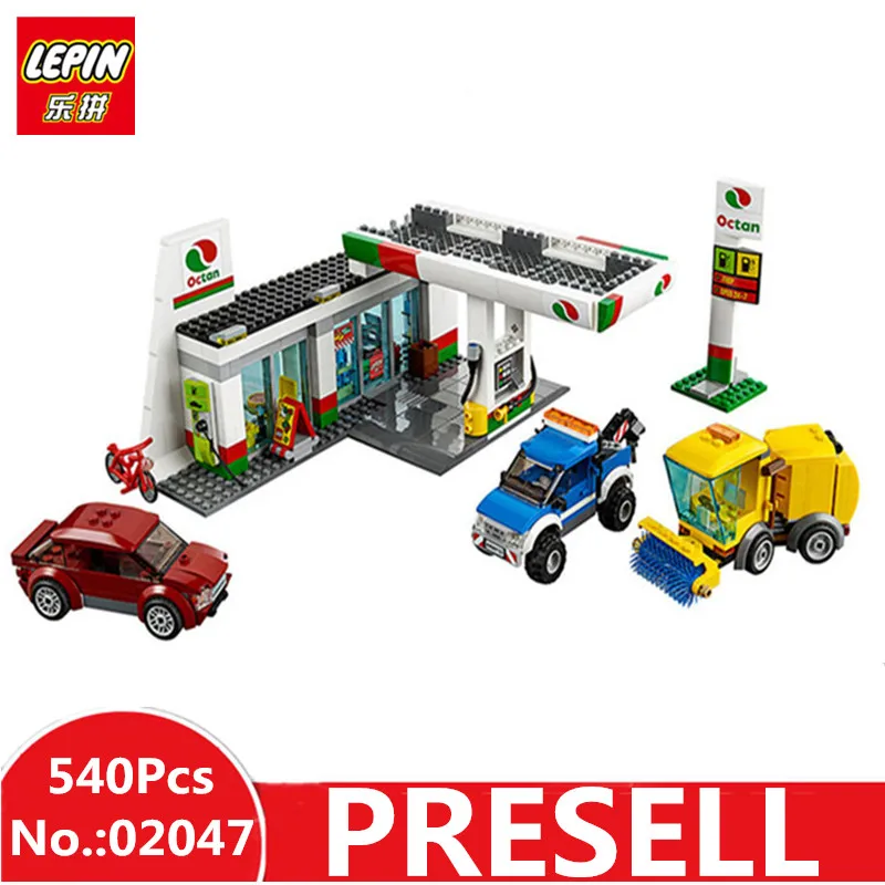 

PRESELL H&HXY 02047 540PCS City Town Service Station Lepin Building Blocks Bricks Educational Toys Kids Christmas Gifts 60132