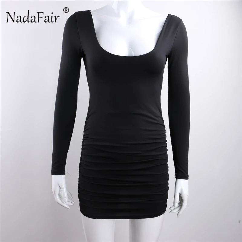 Backless long sleeve club dress 33