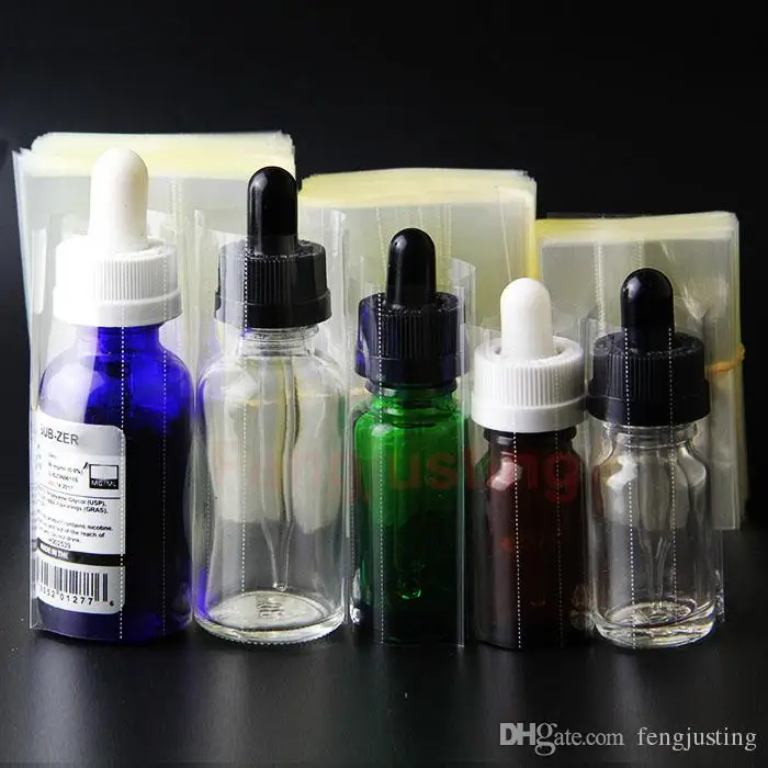 Heat PVC Shrink Wrap Film for 15ml E liquid Glass dropper Bottles Pvc