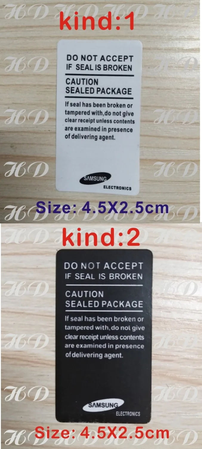 2000 PCS/Lot universal mobile phone seal label sticker samsung Galaxy