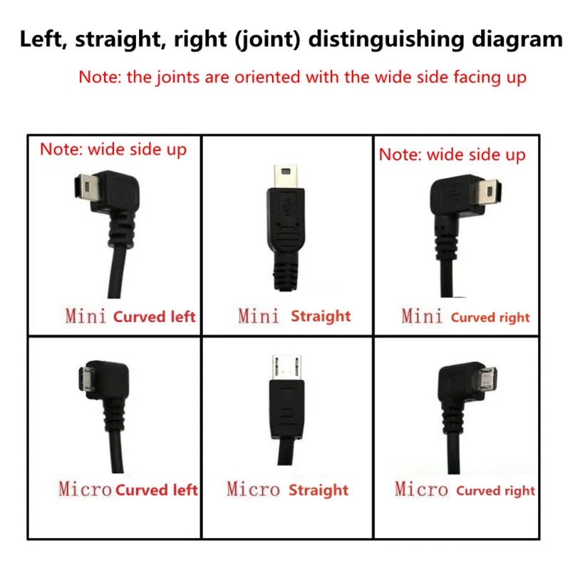 Автомобиль зарядки изогнутый мини/микро USB кабель для автомобиля dvr камера видео рекордер/gps/PAD/мобильный, длина кабеля 3,5 м(11.48ft