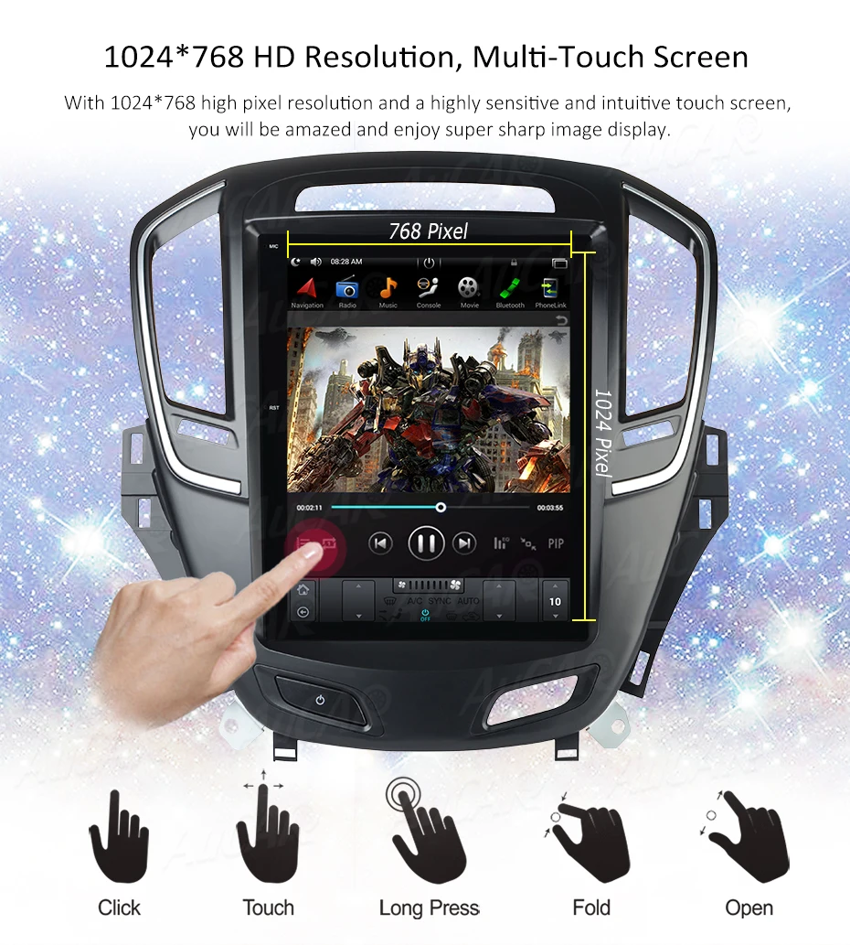 Cheap Android 7.1 10.4" Tesla Style for Opel Insignia Buick Regal 2014 - Car GPS Mulltimedia Bluetooth Radio WIFI 4G Vertical Stereo 10