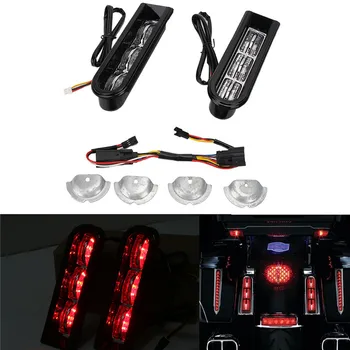

WISENGEAR Motorcycle Accent Saddlebag Filler Inserts Support LED Lights For Harley Touring Road King Glide 2014 2015 2016 2017