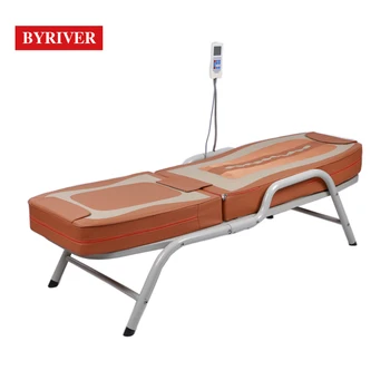 

BYRIVER Factory Wholesale Jade Stone Full Body Massage Bed with Metal Iron Frame 5+4 roller Massager Mat Drop Shipping