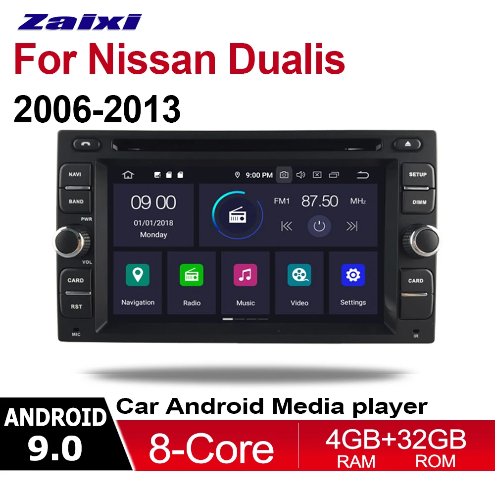 

ZaiXi 6.2" Android Car Multimedia player 2 Din WIFI GPS Navigation Autoradio For Nissan Dualis 2006~2013 touch screen Bluetooth