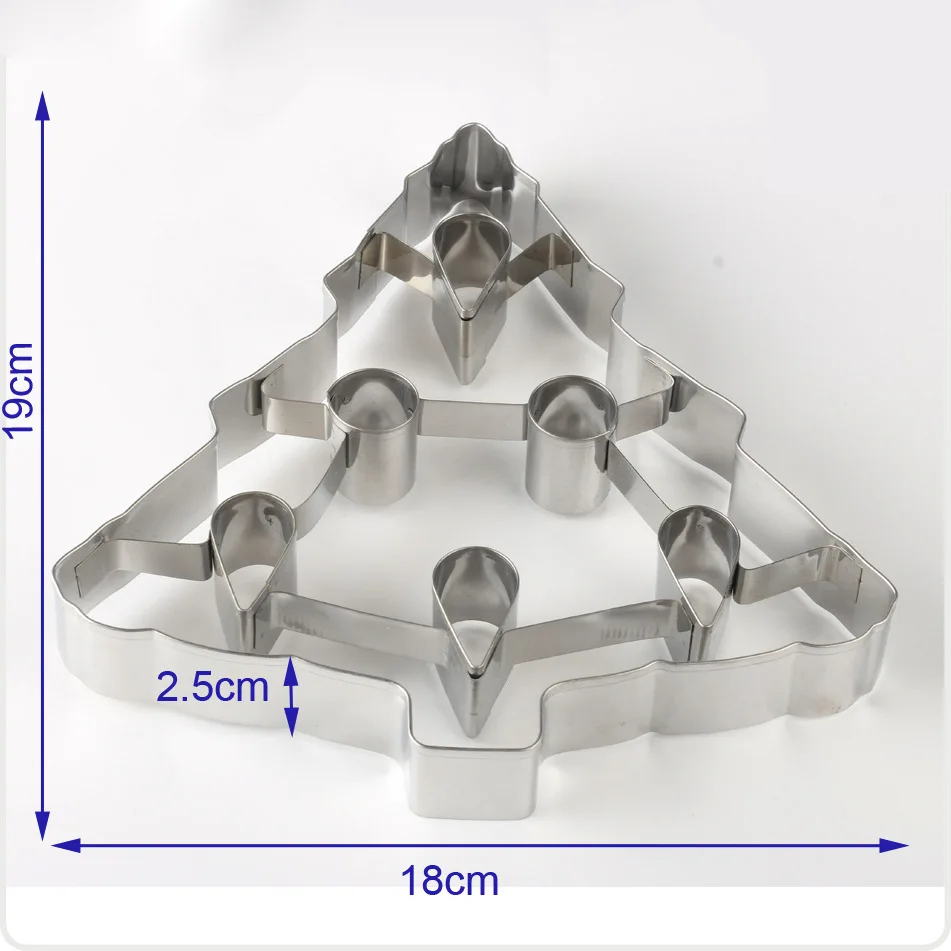 3D Рождественская елка снежинка Пряничный резак для печенья инструменты из нержавеющей стали пряничное печенье форменное кухонный Торт Инструменты