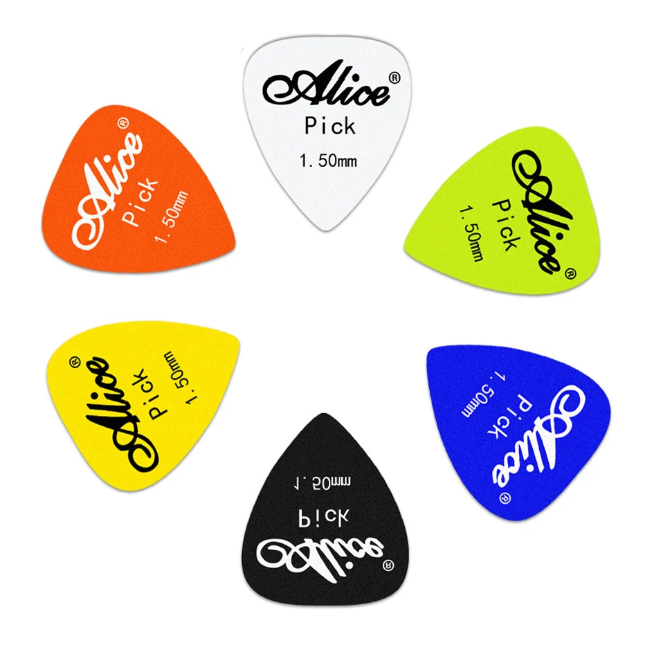 

6 PCs Alice Guitar Picks Ukulele Bass Picks 0.58 0.71 0.81 0.96 1.2 1.5mm Music Guitar Accessorie Colorful Uke Ukelele Gift GP32
